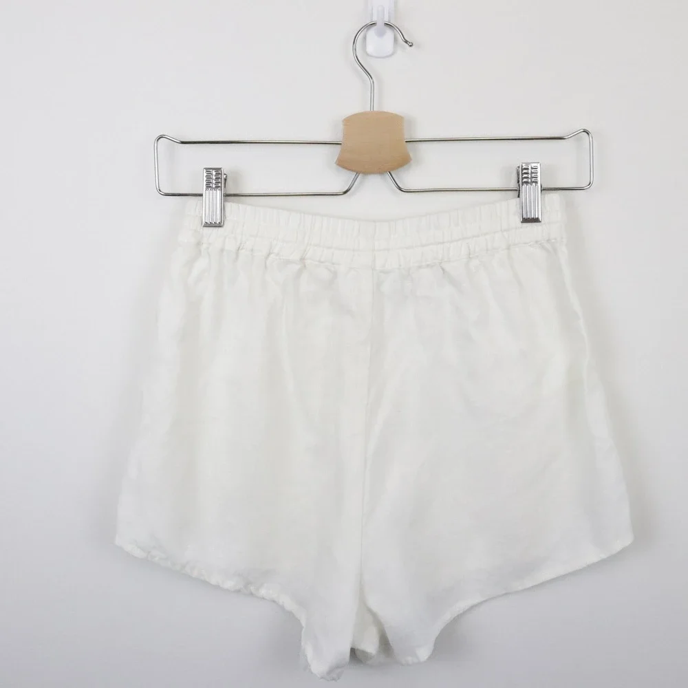 Monday Swimwear Linen Shorts XS White